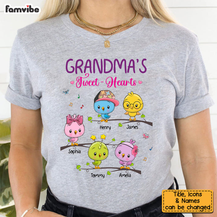 Personalized Grandma's Tweet - Hearts Shirt - Hoodie - Sweatshirt 24582 1
