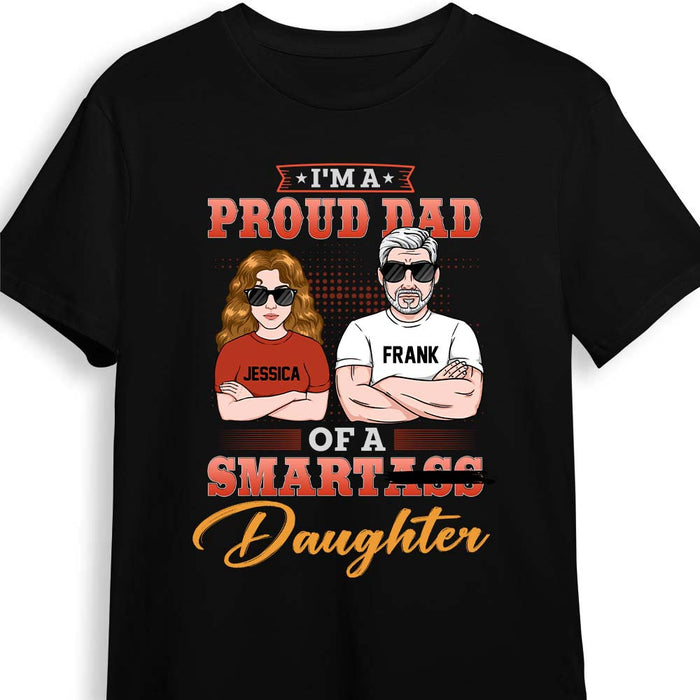 Personalized Proud Dad Of A Smart Daughter Shirt - Hoodie - Sweatshirt 24587 1