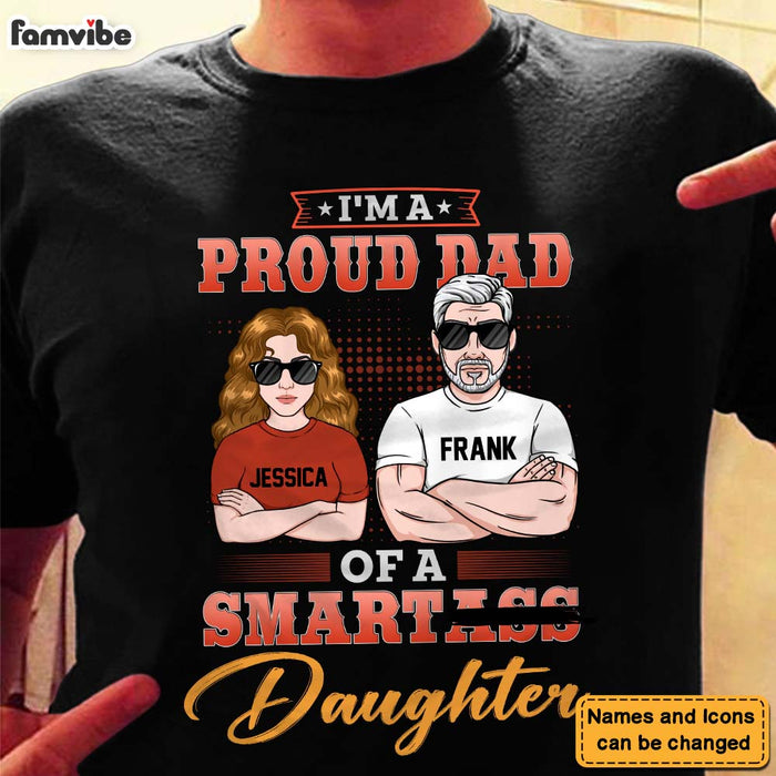 Personalized Proud Dad Of A Smart Daughter Shirt - Hoodie - Sweatshirt 24587 1
