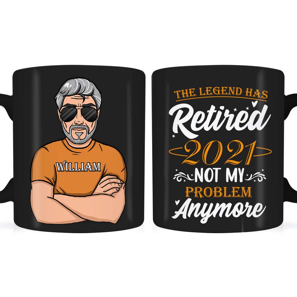 Personalized Gift For Grandpa The Legend Has Retired Mug 24597 Primary Mockup
