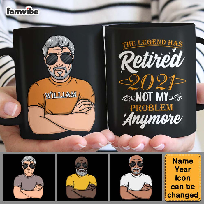 Personalized Gift For Grandpa The Legend Has Retired Mug 24597 1