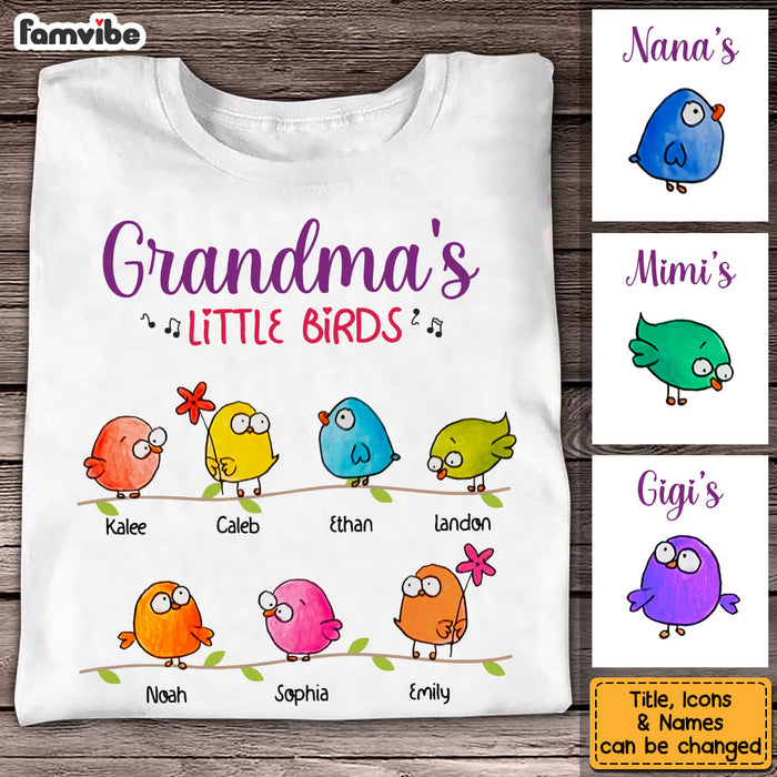 Personalized Grandma Birds Shirt - Hoodie - Sweatshirt 24608 1