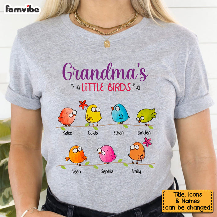 Personalized Grandma Birds Shirt - Hoodie - Sweatshirt 24608 1