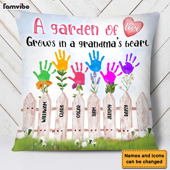 Personalized Gift Garden Of Love Grows In A Grandma's Heart Pillow 24614 1