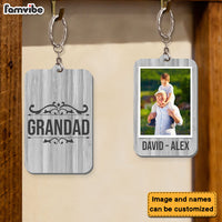 Personalized  Gift For Grandpa Custom Photo Grandad Wood Keychain 24615 thumb 1