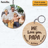 Personalized Gift For Grandpa We Love You Papa Custom Photo Wood Keychain 24616 1