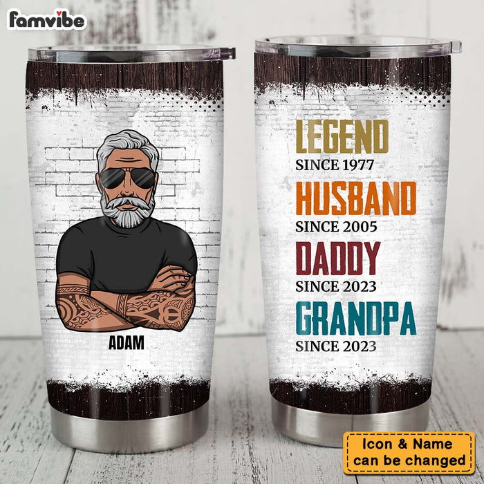 Personalized Legend Grandpa Steel Tumbler 24619 1
