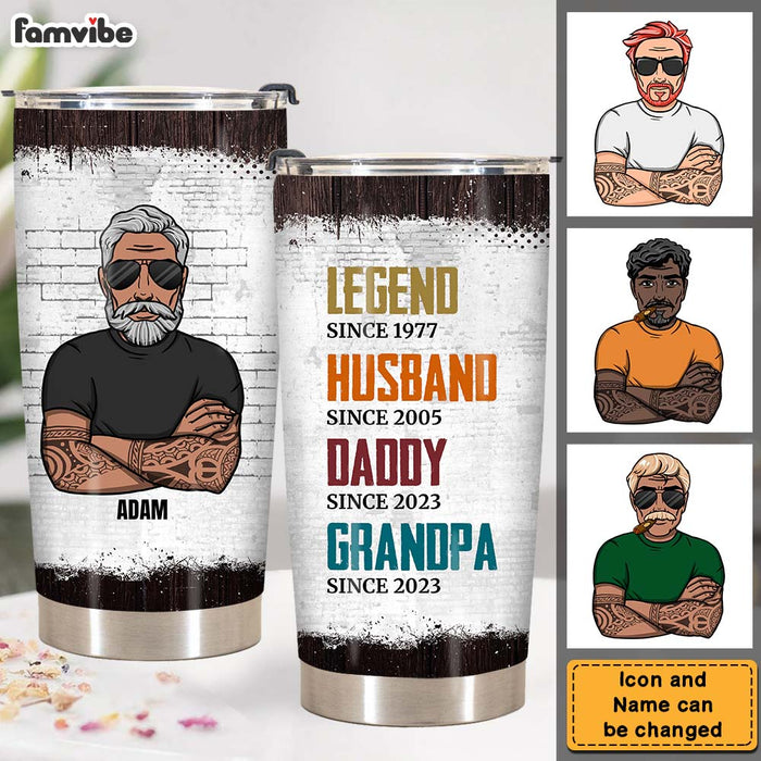 Personalized Legend Grandpa Steel Tumbler 24619 1