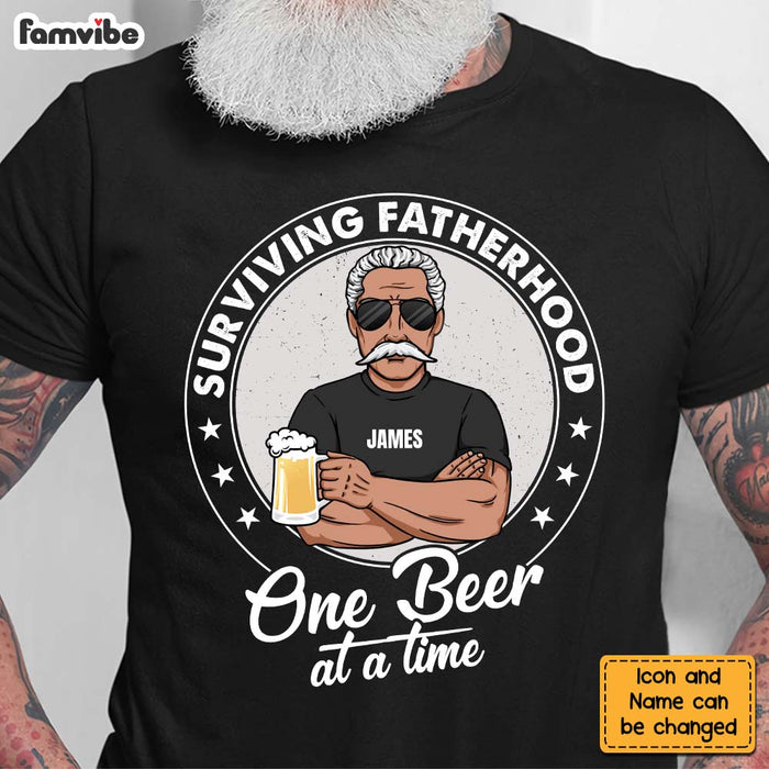 Personalized Survive Fatherhood Shirt - Hoodie - Sweatshirt 24622 1