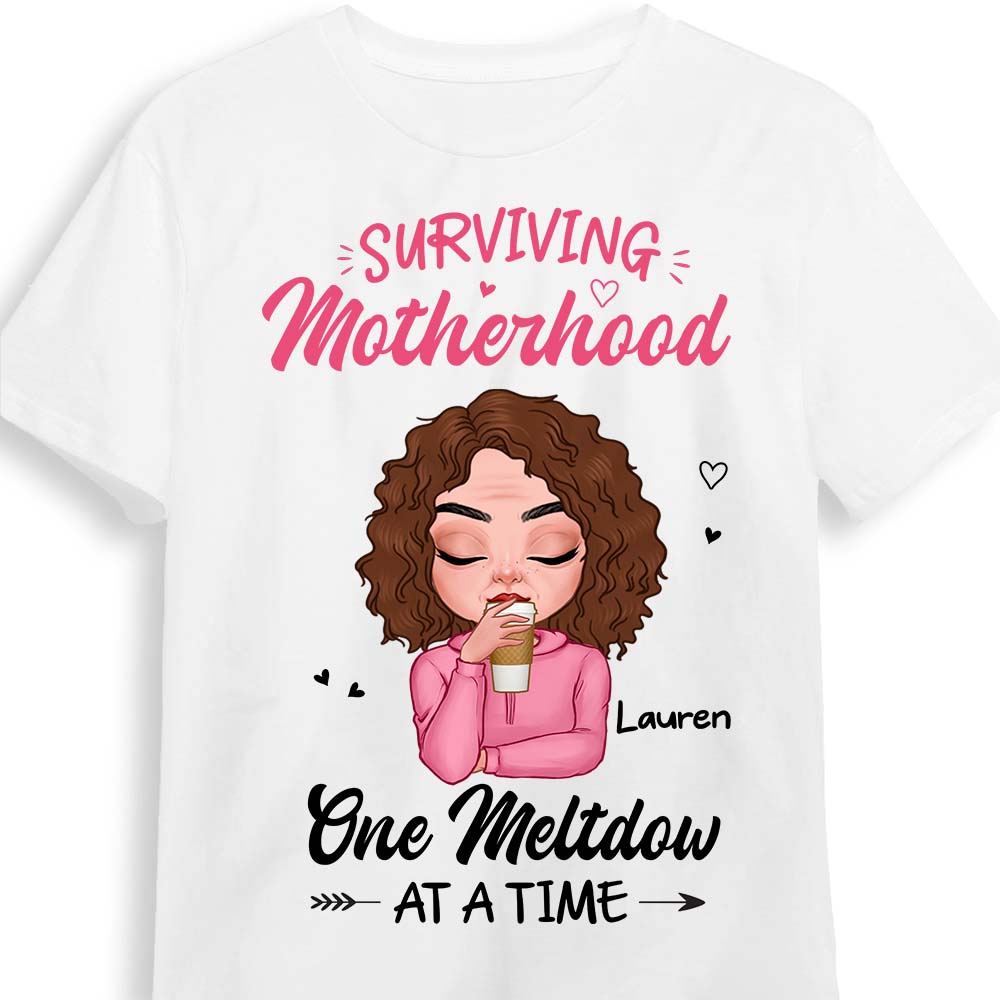 Personalized Surviving Motherhood Shirt Hoodie Sweatshirt 24625 Primary Mockup