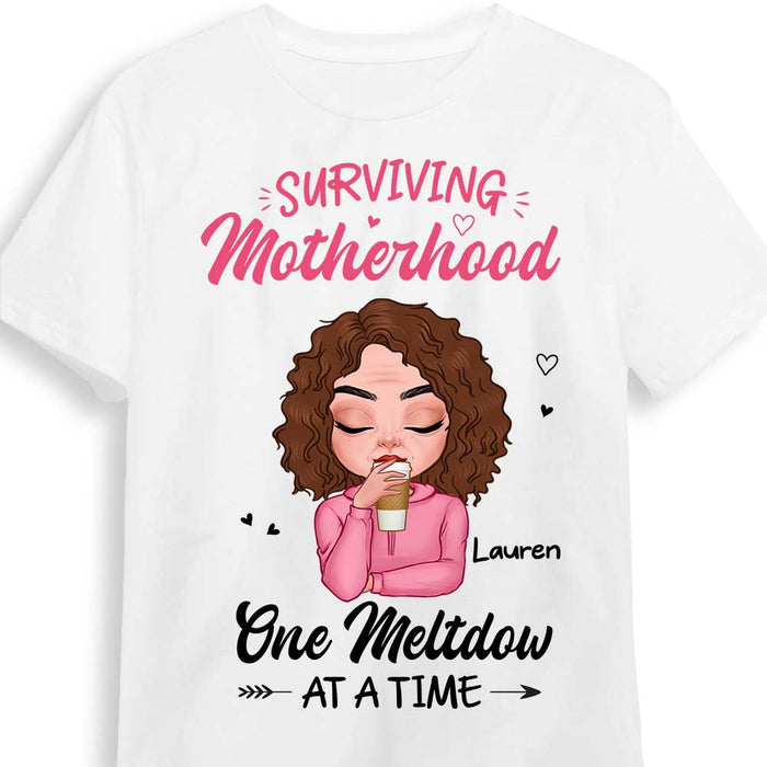 Personalized Surviving Motherhood Shirt - Hoodie - Sweatshirt 24625 1