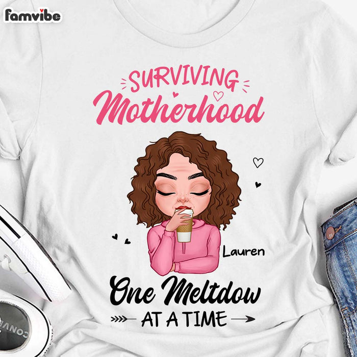 Personalized Surviving Motherhood Shirt - Hoodie - Sweatshirt 24625 1