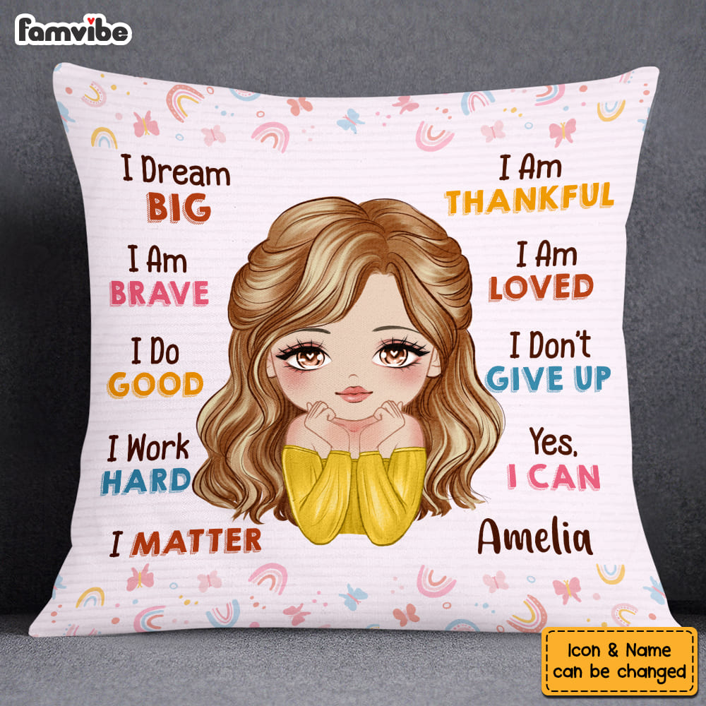 Personalized Gift For Daughter I Dream Big Pillow 24631 Primary Mockup