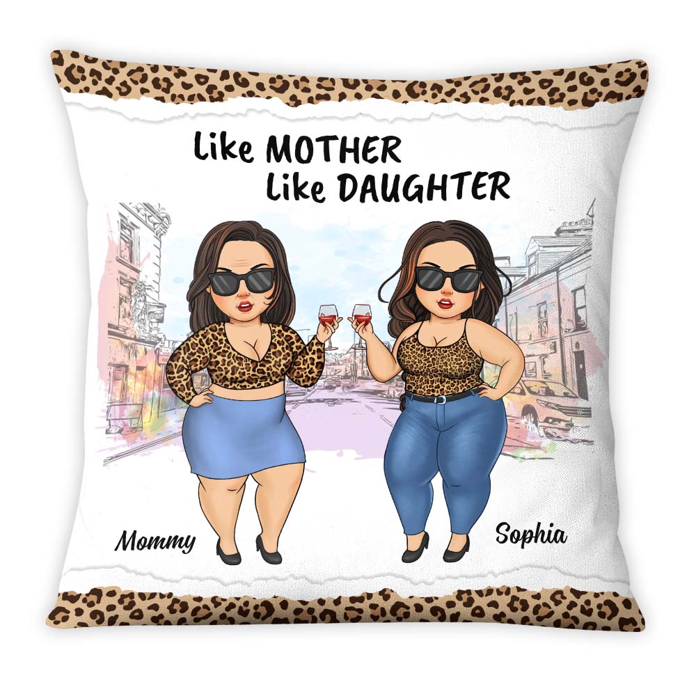 Personalized Gift For Chubby Woman Like Mother Like Daughter Pillow 24633 Primary Mockup