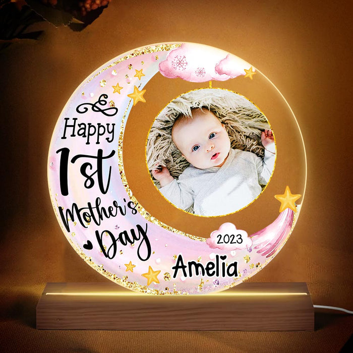 Personalized Mother's Day Gift For Baby For Mom Plaque LED Lamp Night Light 24635 1