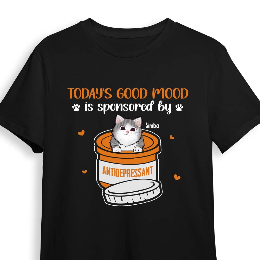 Personalized Gift for Cat Mom Today's Good Mood Shirt Hoodie Sweatshirt 24637 Primary Mockup