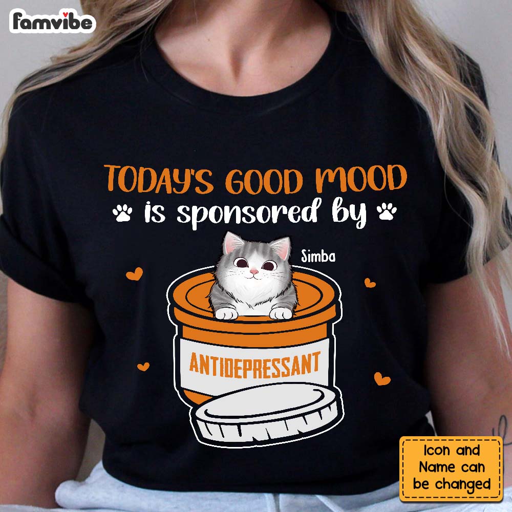 Personalized Gift for Cat Mom Today's Good Mood Shirt Hoodie Sweatshirt 24637 Primary Mockup