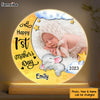 Personalized Baby's First Mother's Day Elephant Plaque LED Lamp Night Light 24640 1