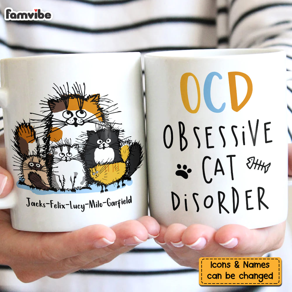 Personalized Obsessive Cat Disorder Mug 24642 Primary Mockup