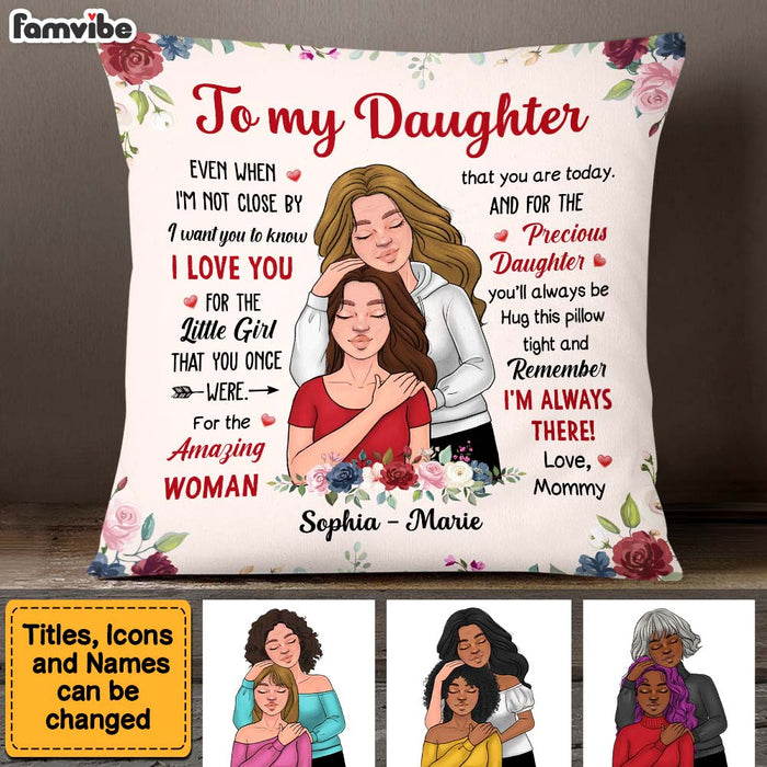 Personalized To My Daughter I'm Always There Pillow 24643 1