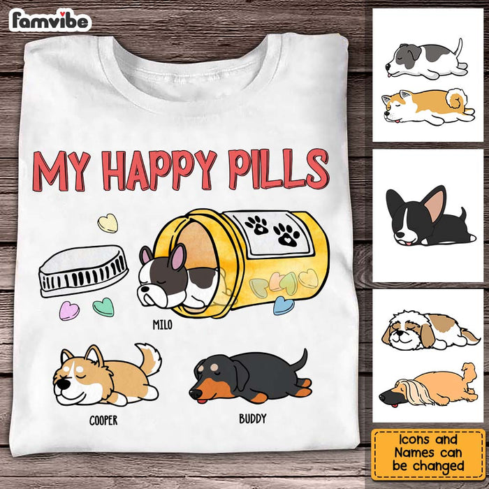 Personalized Gift Happy Pills for Dog Mom Shirt - Hoodie - Sweatshirt 24644 1
