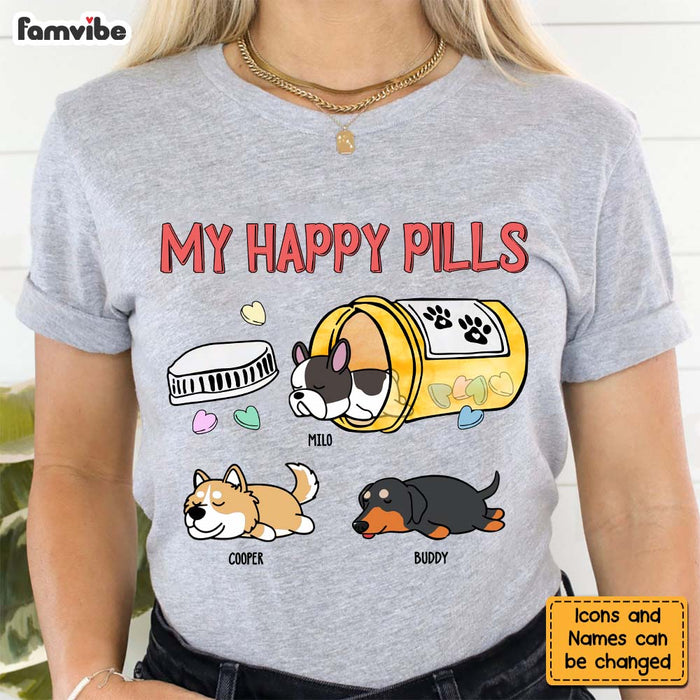 Personalized Gift Happy Pills for Dog Mom Shirt - Hoodie - Sweatshirt 24644 1