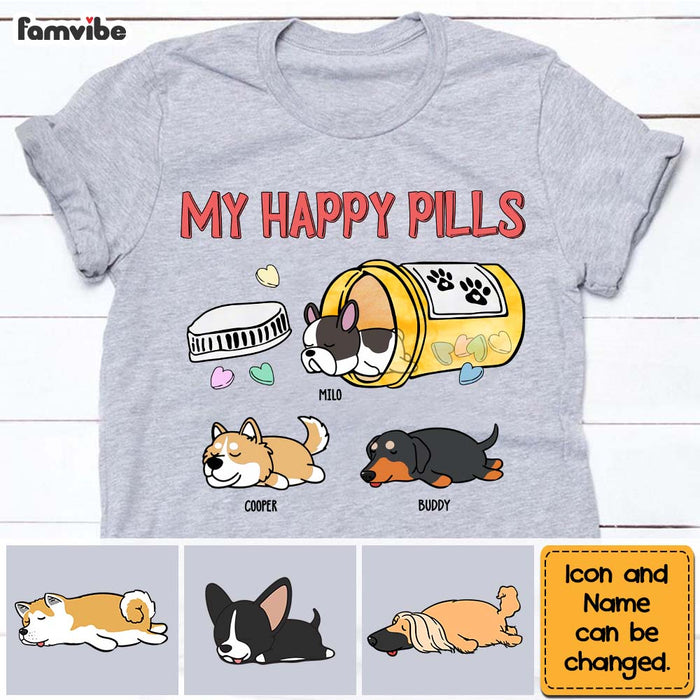 Personalized Gift Happy Pills for Dog Mom Shirt - Hoodie - Sweatshirt 24644 1