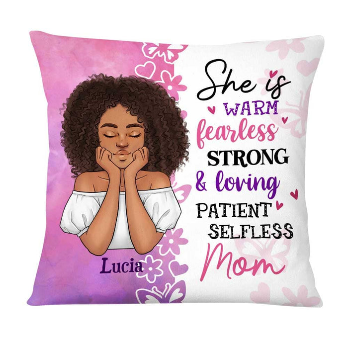 Personalized Gift For Mom She Is Warm Pillow 24646 1