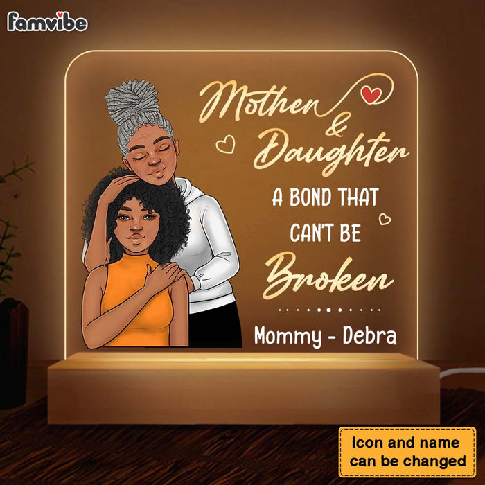 Personalized Mother & Daughter A Bond That Can't Be Broken Plaque LED Lamp Night Light 24648 1