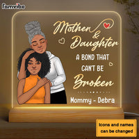 Personalized Mother & Daughter A Bond That Can't Be Broken Plaque LED Lamp Night Light 24648 thumb 1