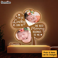 Personalized Mother's Day Gift For Baby For Mom I'm As Lucky As Can Be Plaque LED Lamp Night Light 24654 thumb 1