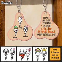 Personalized Happy Fathers Day Funny Wood Keychain 24657 thumb 1