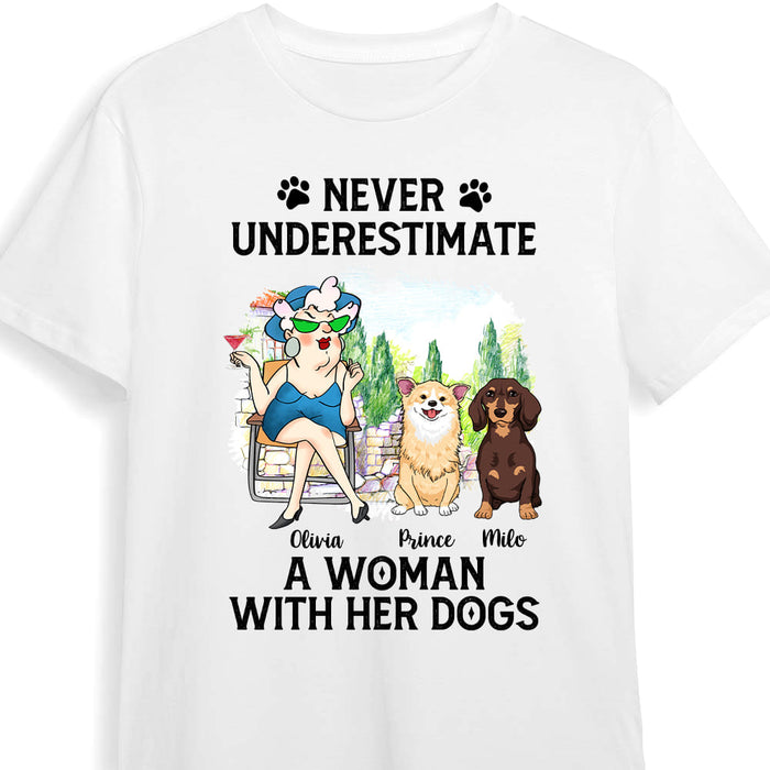 Personalized Gift Never Underestimate A Woman With Her Dogs Shirt - Hoodie - Sweatshirt 24659 1