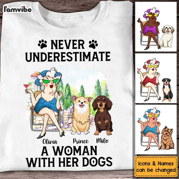 Personalized Gift Never Underestimate A Woman With Her Dogs Shirt - Hoodie - Sweatshirt 24659 1