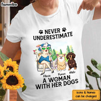 Personalized Gift Never Underestimate A Woman With Her Dogs Shirt - Hoodie - Sweatshirt 24659 thumb 1