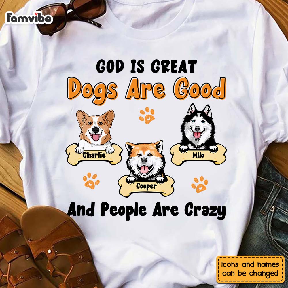 Personalized Dogs Are Good Shirt Hoodie Sweatshirt 24664 Primary Mockup