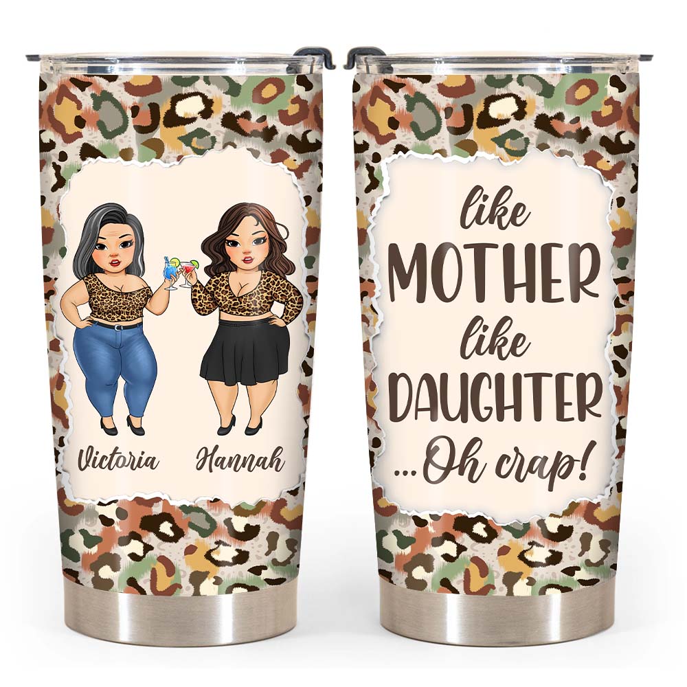 Personalized Gift For Chubby Woman Like Mother Like Daughter Steel Tumbler 24666 Primary Mockup