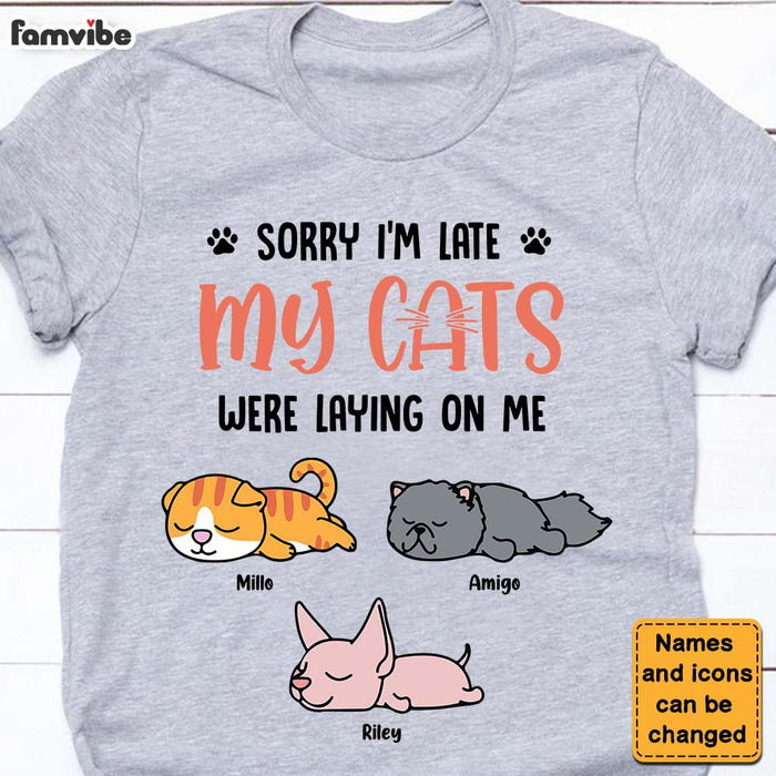 Personalized My Cats Were Laying On Me Shirt - Hoodie - Sweatshirt 24667 1