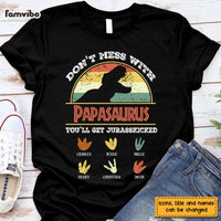 Personalized Gift For Grandpa Don't Mess With  Papasaurus Shirt - Hoodie - Sweatshirt 24674 thumb 1