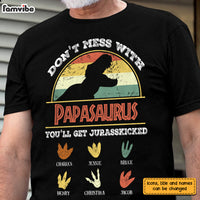 Personalized Gift For Grandpa Don't Mess With  Papasaurus Shirt - Hoodie - Sweatshirt 24674 thumb 1