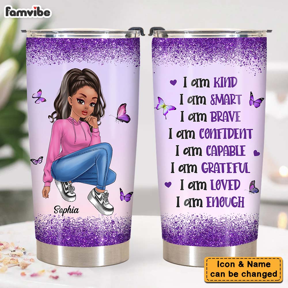 Personalized Gift For Woman I Am Kind Steel Tumbler 24677 Primary Mockup