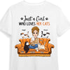 Personalized Gift Just A Girl Who Loves Her Cats Shirt - Hoodie - Sweatshirt 24678 1