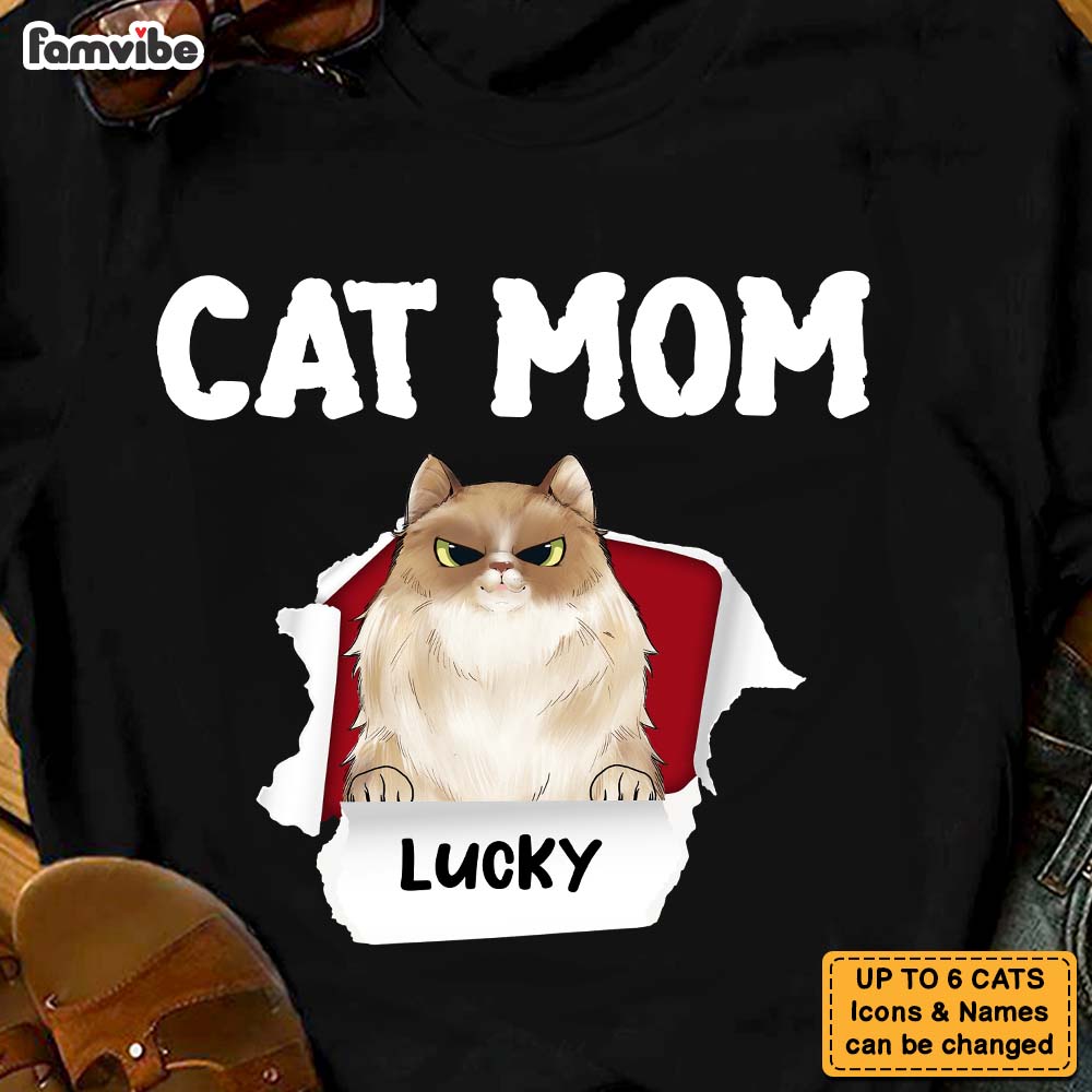 Personalized Gift for Cat Mom Shirt Hoodie Sweatshirt 24685 Primary Mockup