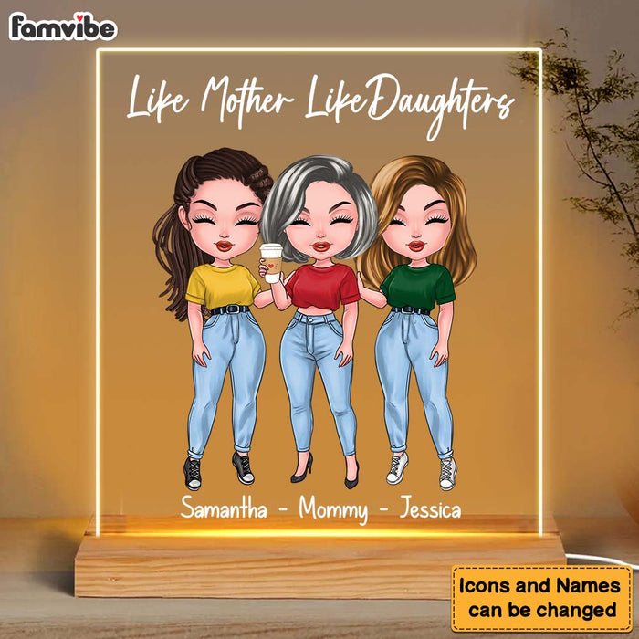 Personalized Gift Like Mother Like Daughter Plaque LED Lamp Night Light 24687 1