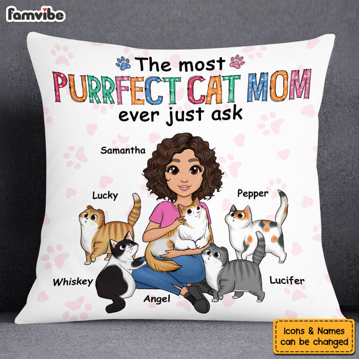 Personalized Purrfect Cat Mom Pillow 24688 1