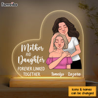 Personalized Mother And Daughter Forever Linked Together Plaque LED Lamp Night Light 24690 thumb 1