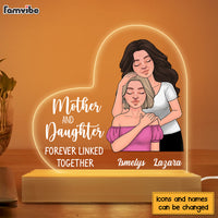 Personalized Mother And Daughter Forever Linked Together Plaque LED Lamp Night Light 24690 thumb 1