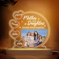Personalized Mother And Daughter Forever Linked Together Plaque LED Lamp Night Light 24692 thumb 1