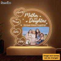 Personalized Mother And Daughter Forever Linked Together Plaque LED Lamp Night Light 24692 thumb 1