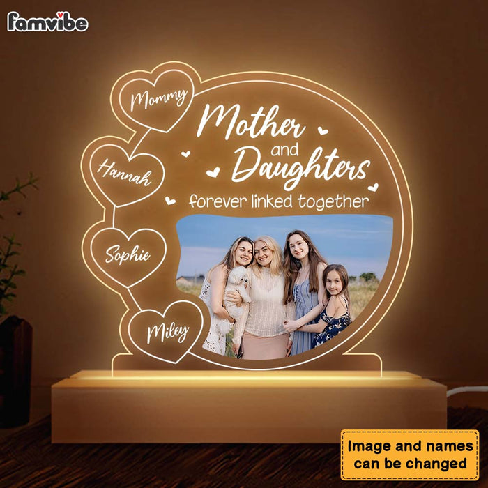 Personalized Mother And Daughter Forever Linked Together Plaque LED Lamp Night Light 24692 1